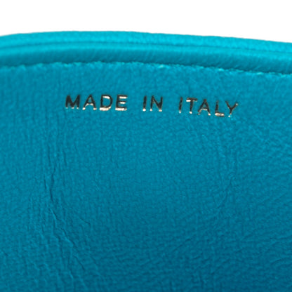 Chanel Lambskin Camellia Embossed iPad Case Turquoise 6 of 7