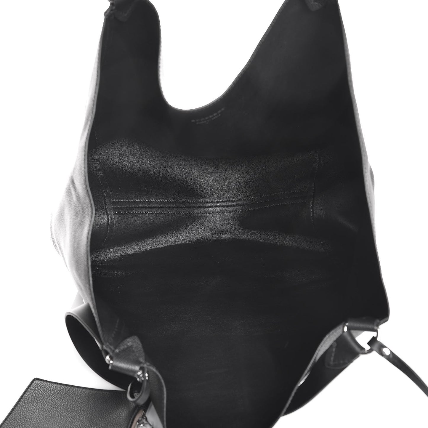 Grainy Calfskin Large Bonded Tote Black