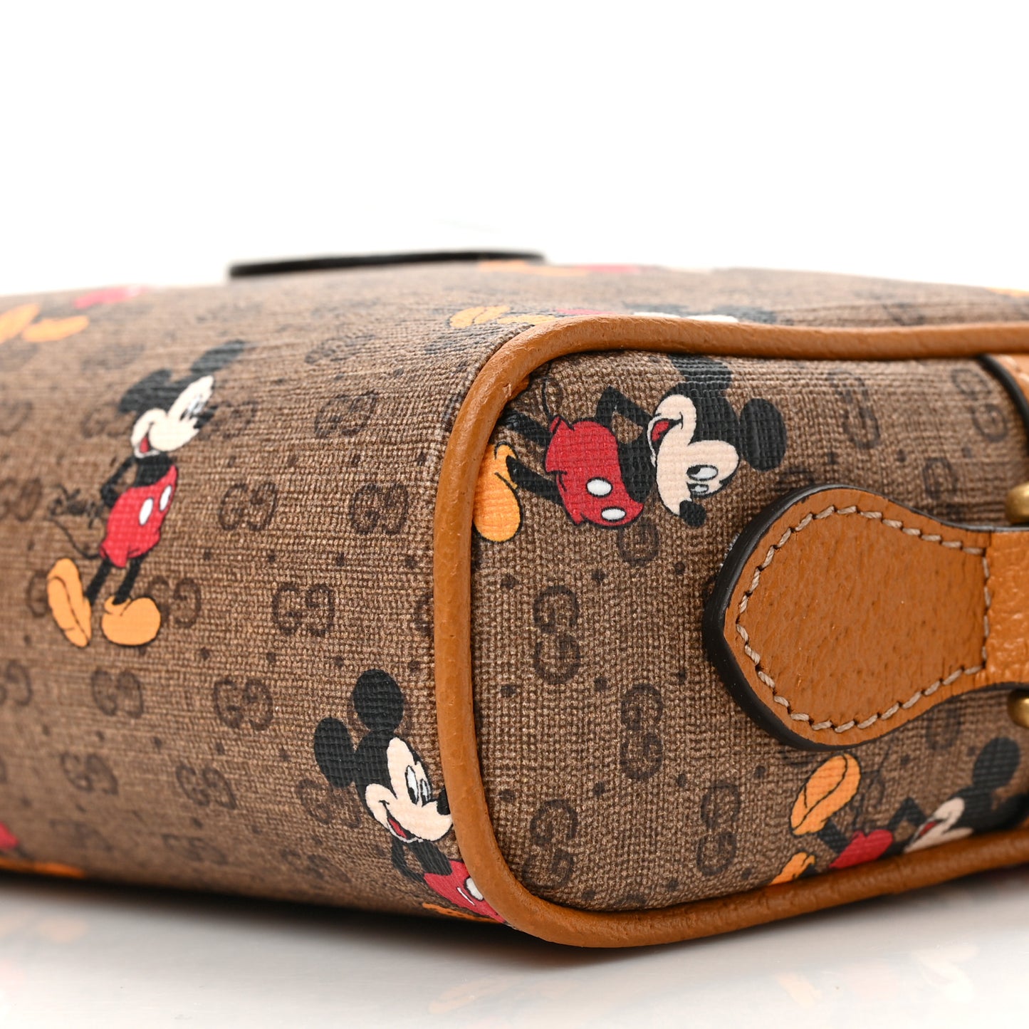 X DISNEY Mini Vintage GG Supreme Monogram Mickey Mouse Shoulder Bag Beige Vintage Sun Oil