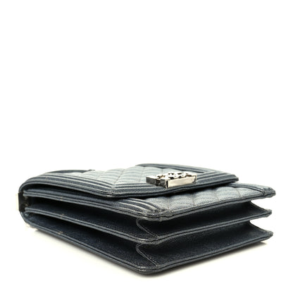 Chanel Iridescent Caviar Quilted North South Boy Flap Silver 7 of 21