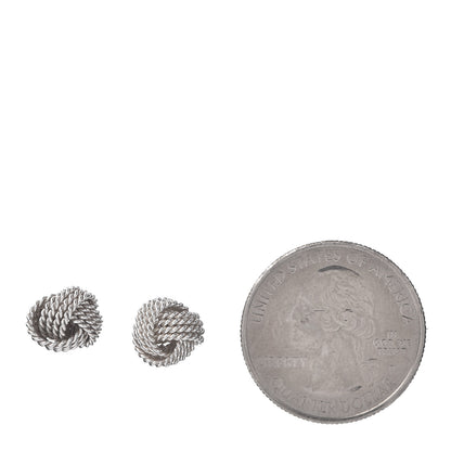 Tiffany Sterling Silver Twist Knot Earrings 2 of 3