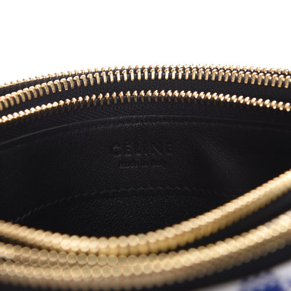 Celine Gingham Lambskin Small Trio Crossbody Bag Cobalt 6 of 7