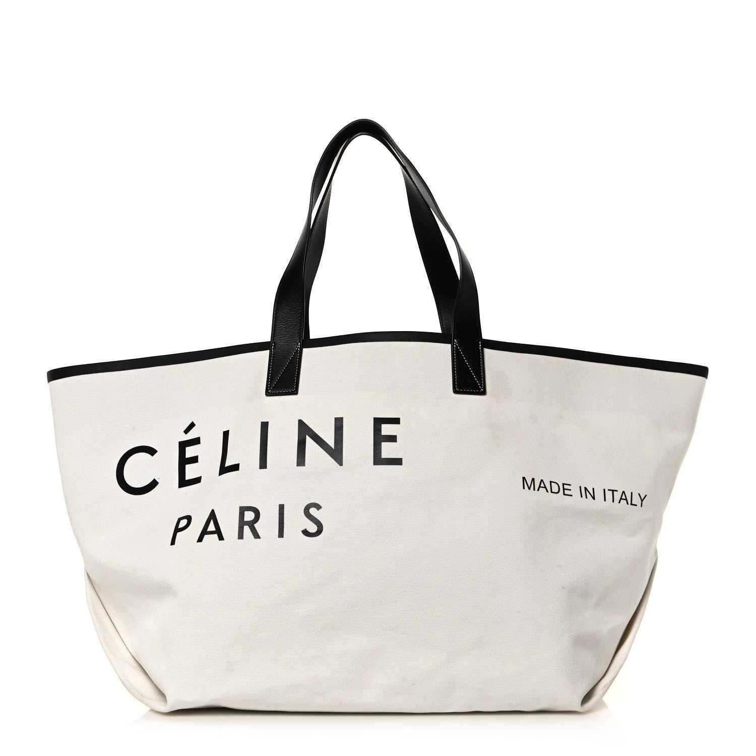 Celine Textile Medium Made In Tote Black White 3 of 19