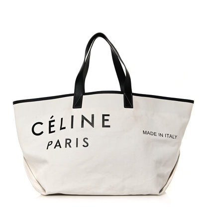 Celine Textile Medium Made In Tote Black White 3 of 19