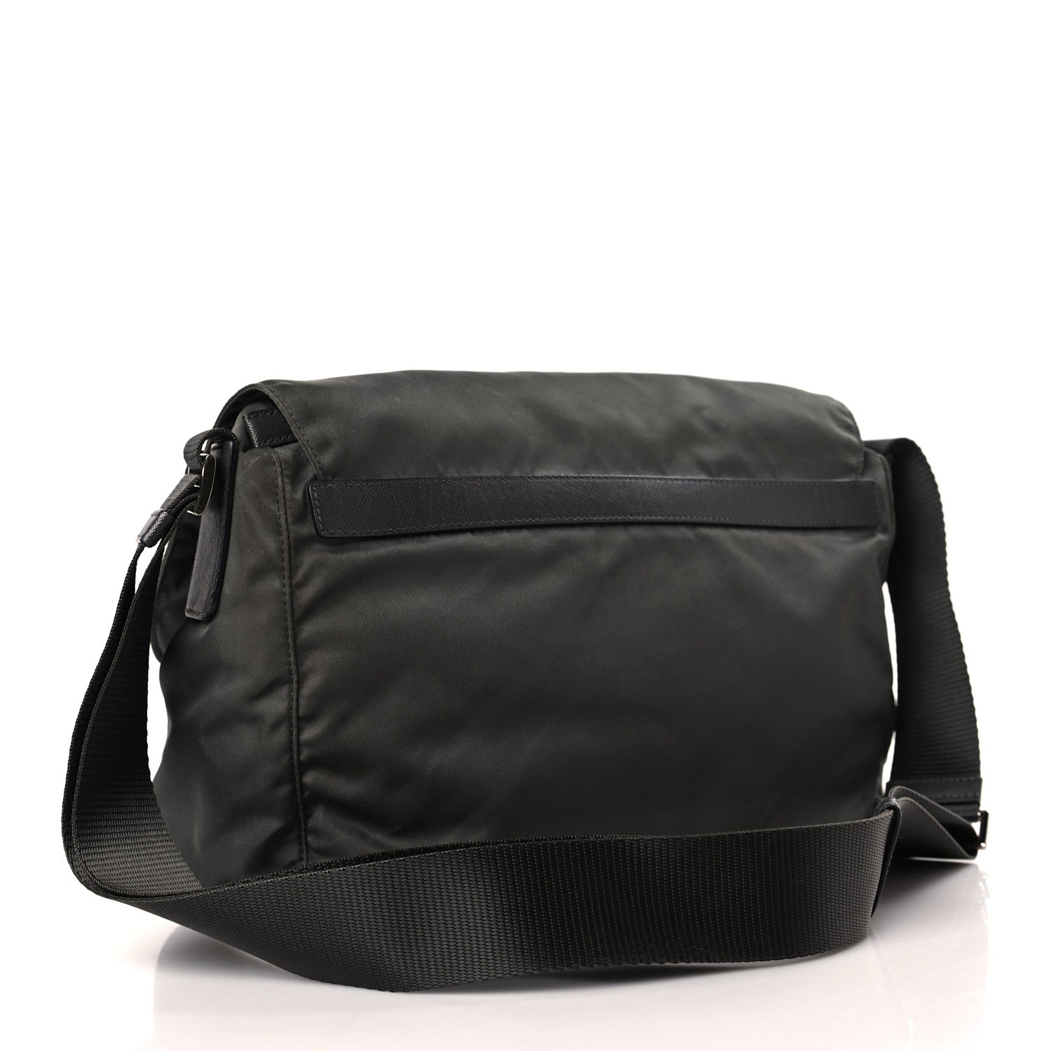Prada Tessuto Nylon Saffiano Vela Messenger Bag Bosco 3 of 9