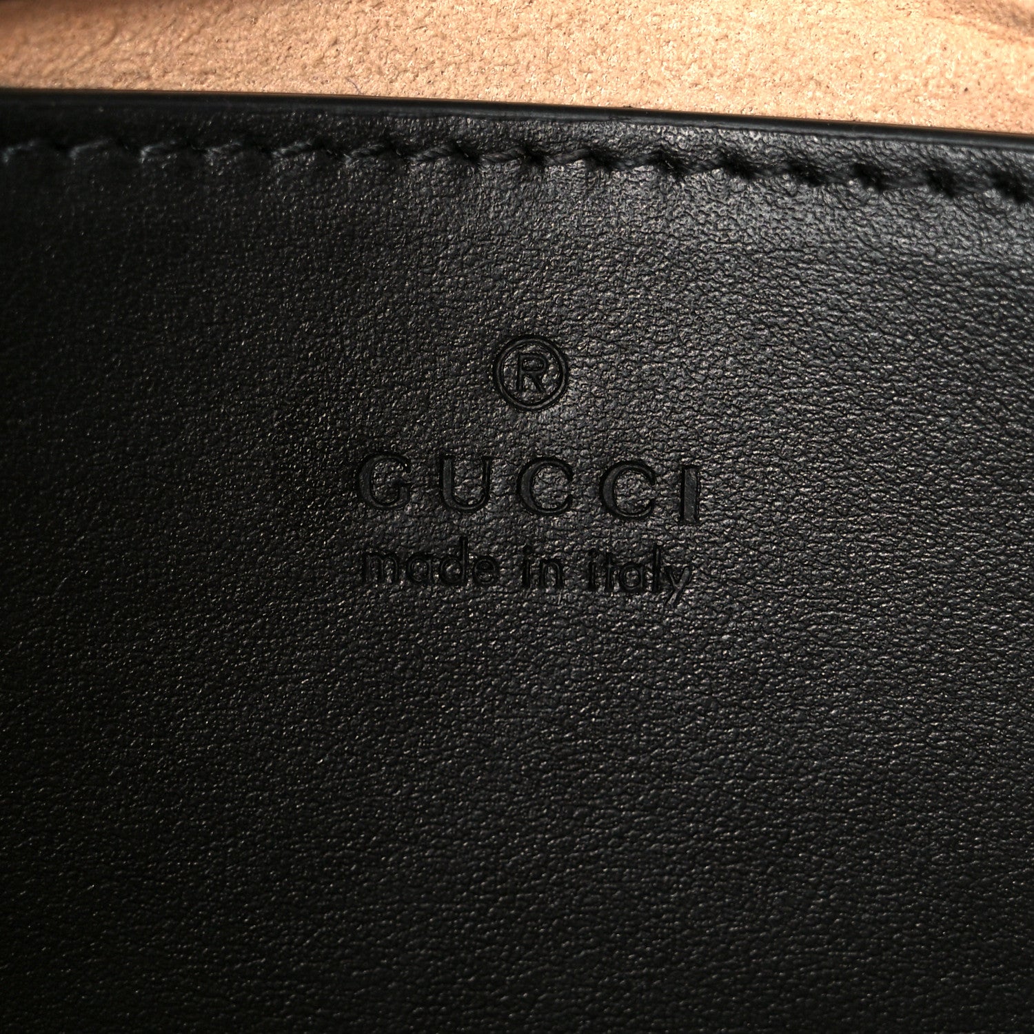 Gucci Calfskin Matelasse Mini GG Marmont Shoulder Bag Black 6 of 11