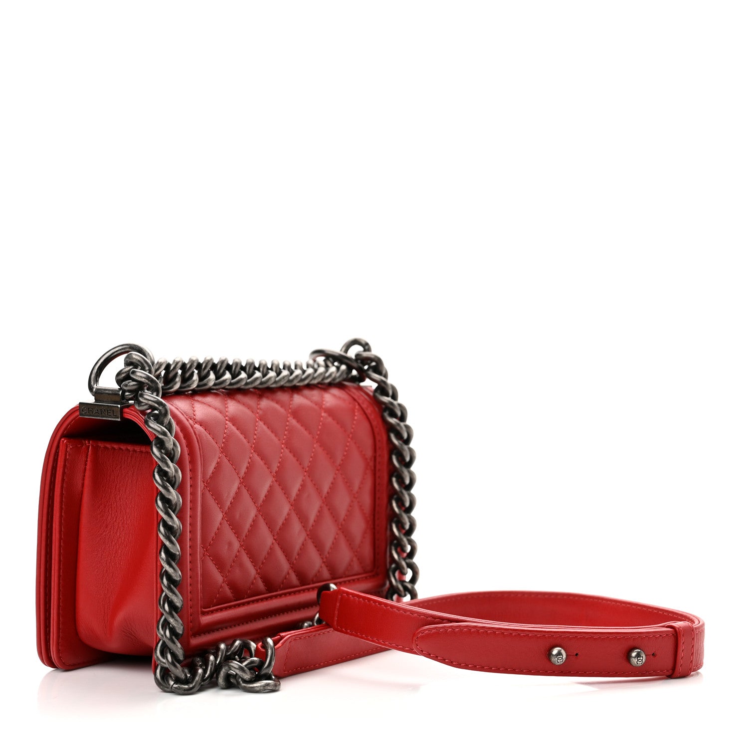 Chanel Calfskin Quilted Small Boy Flap Red 3 of 10