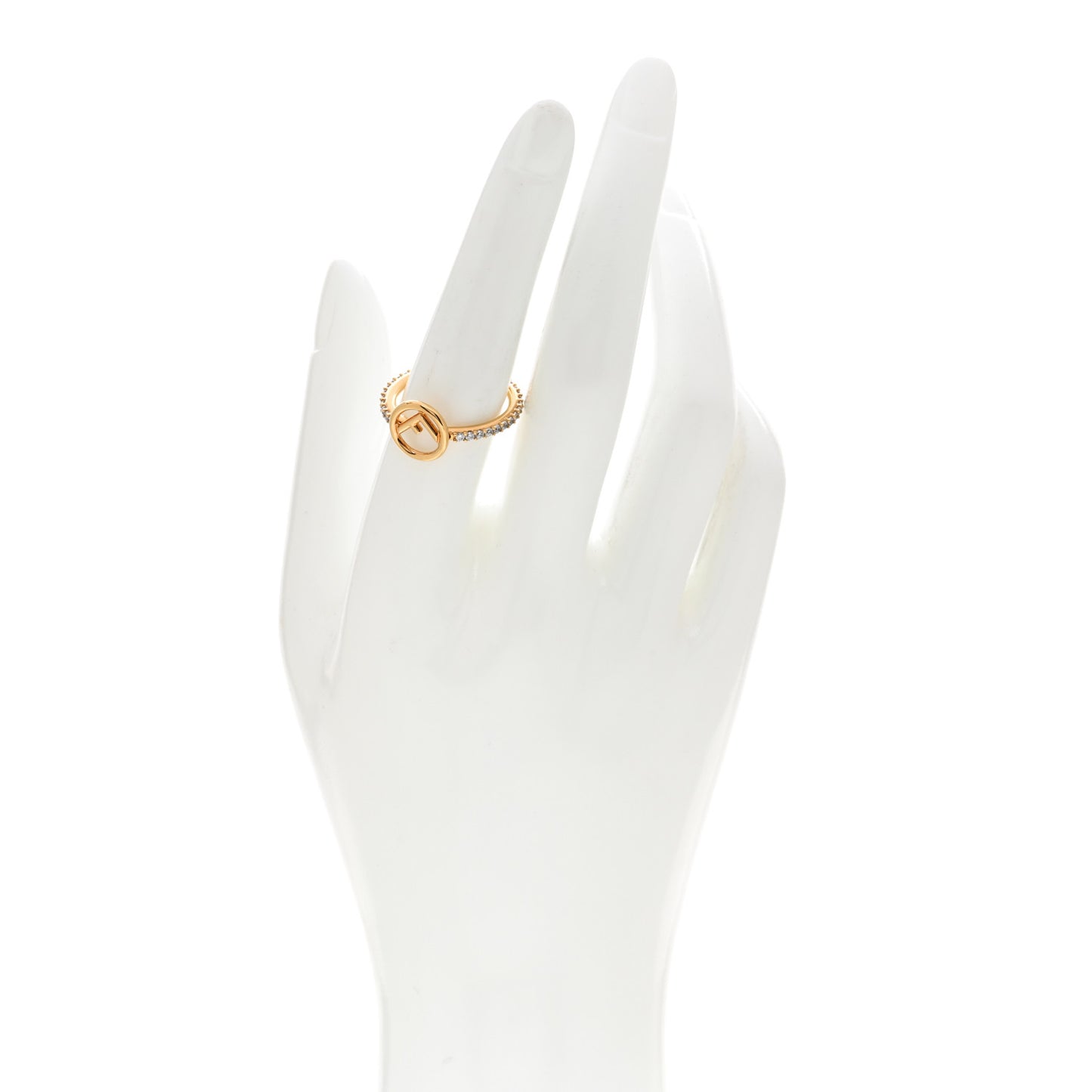 Metal Crystal F is Fendi Ring M Gold