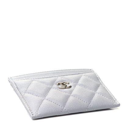 Chanel Caviar Quilted Card Holder Grey 3 of 4