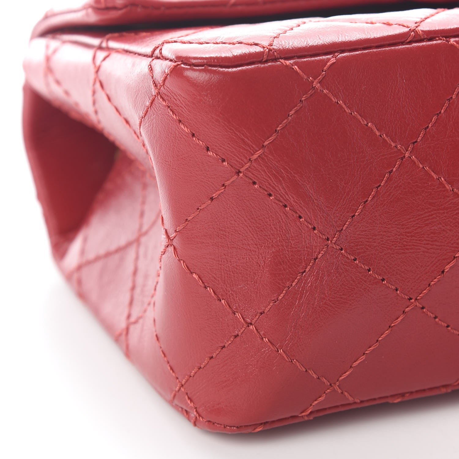 Chanel Aged Calfskin Quilted 2.55 Reissue Mini Flap Red 8 of 9