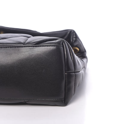 Saint Laurent Lambskin Quilted Small Loulou Puffer Monogram Chain Satchel Black 9 of 10