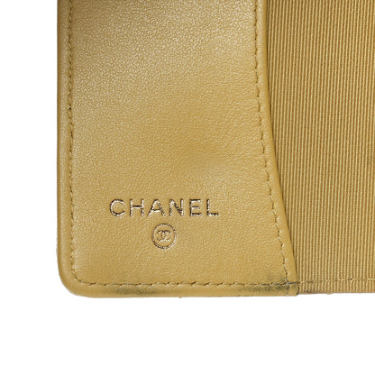 Chanel Iridescent Caviar Quilted Classic 4 Key Holder Wallet Yellow 5 of 11