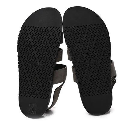 Hermes Suede Goatskin Mens Genius Sandals 43 Vert Toundra 6 of 8