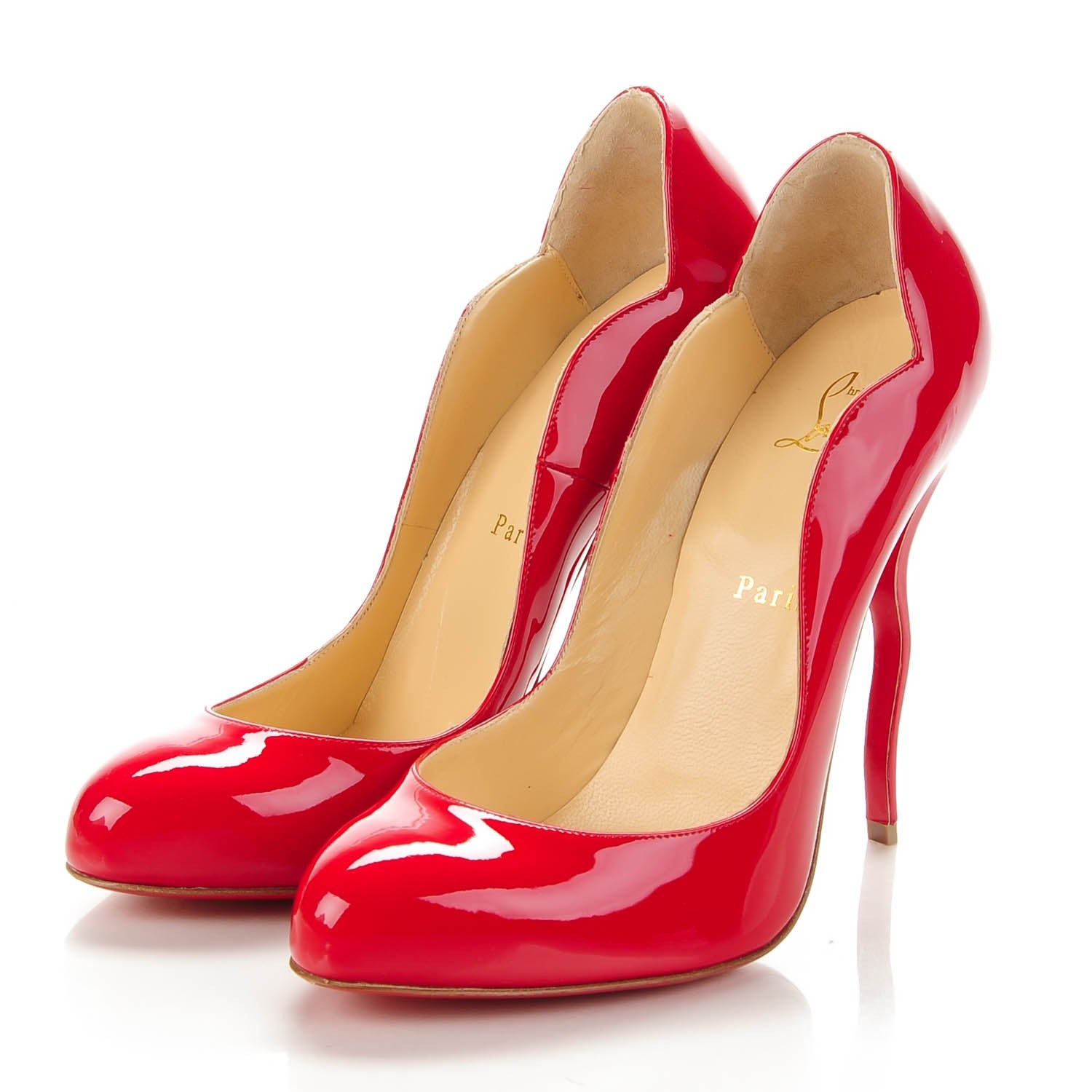 Christian Louboutin Patent Wawy Dolly 120 Pumps 39 Rosso 3 of 7