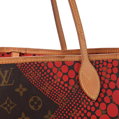 Louis Vuitton Monogram Kusama Waves Neverfull MM Red 10 of 11