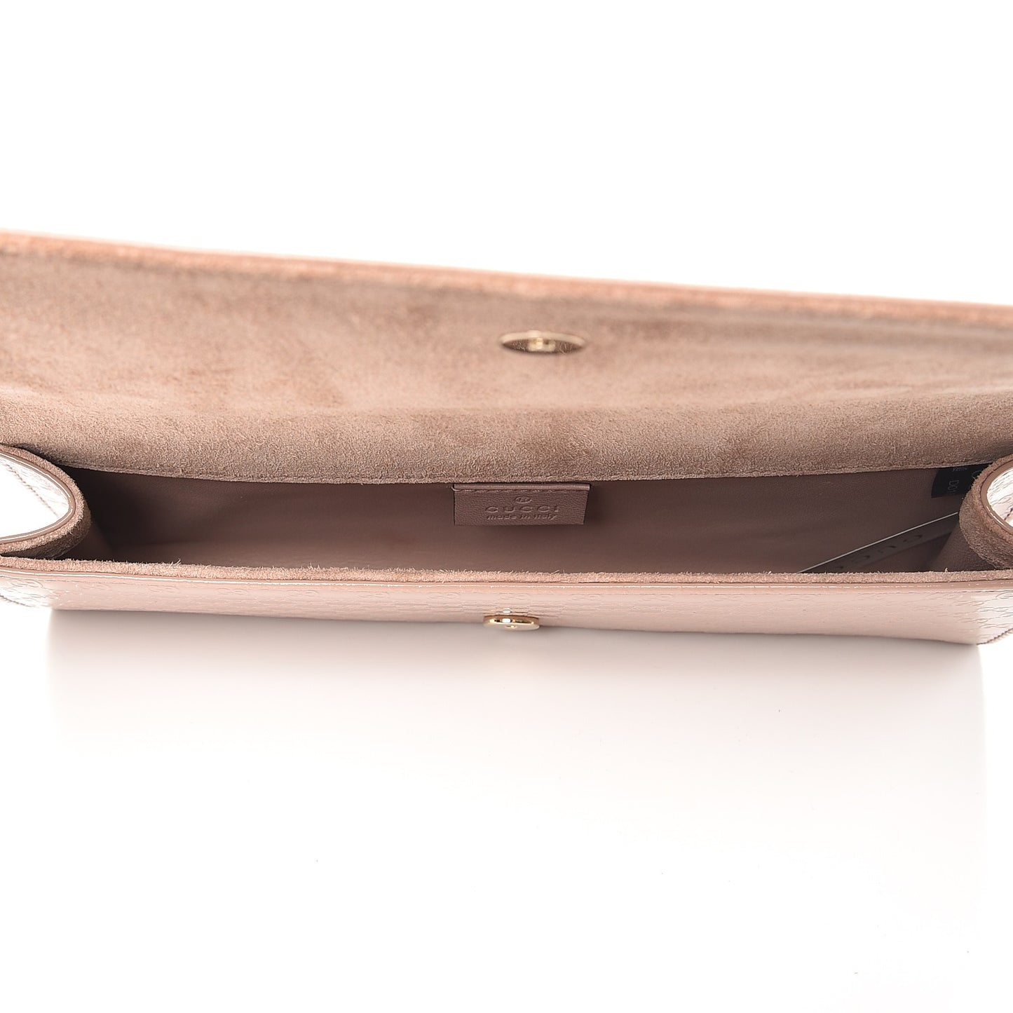 Patent Microguccissima Small Broadway Clutch Dark Cipria