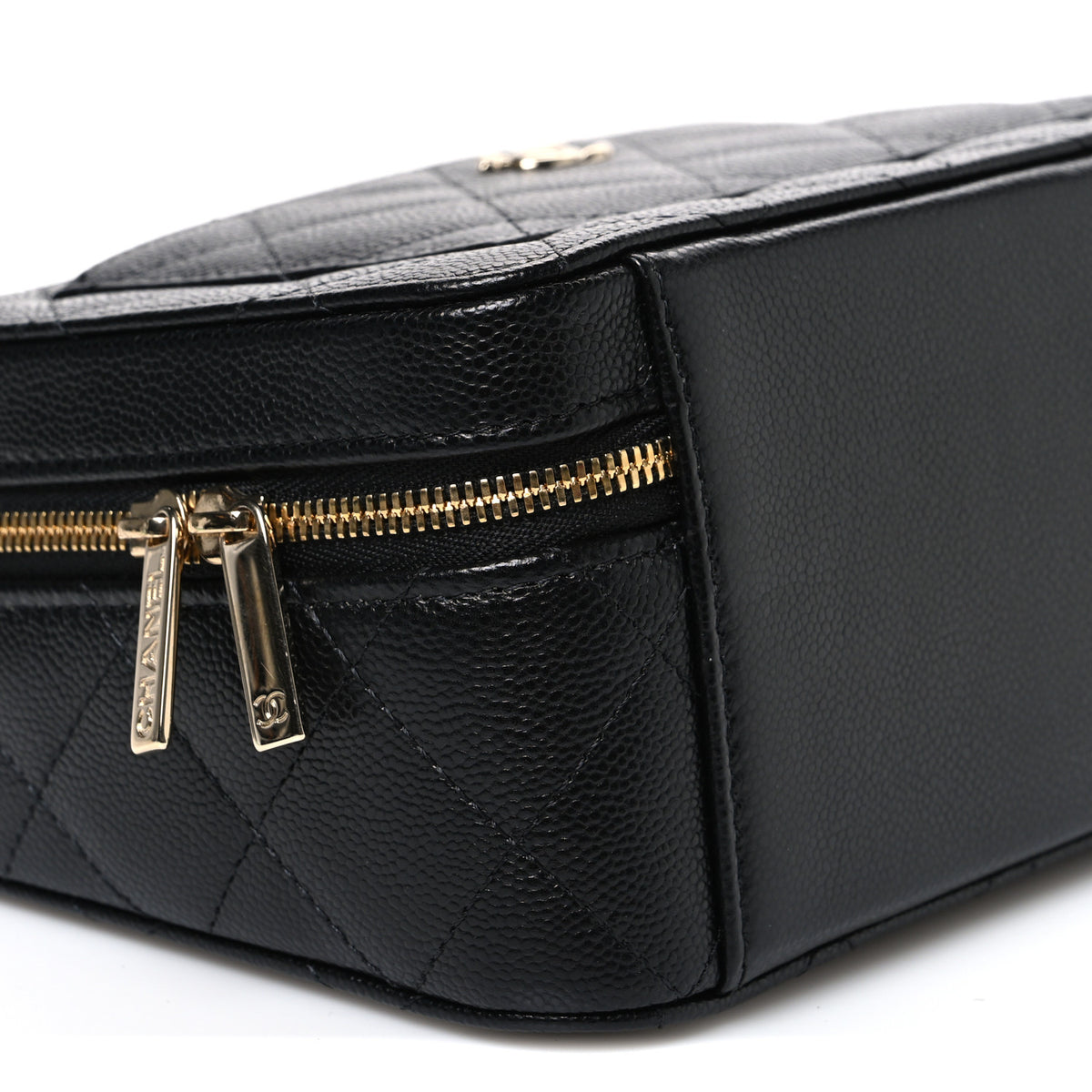 Chanel Caviar Quilted Top Handle Vanity With Chain Black 9 of 11