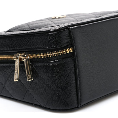 Chanel Caviar Quilted Top Handle Vanity With Chain Black 9 of 11