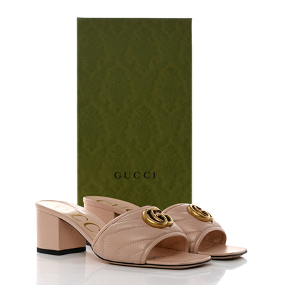 Gucci Nappa Matelasse GG Marmont 55mm Slide Sandals 37.5 Skin Rose 12 of 12