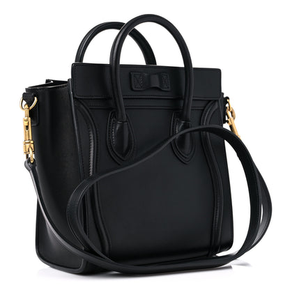 Celine Smooth Calfskin Nano Luggage Black 3 of 12