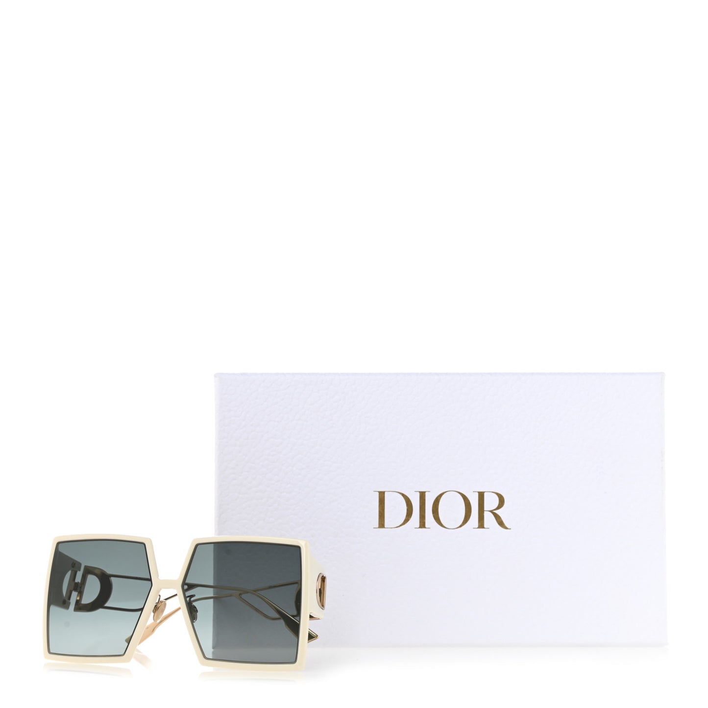 Square 30 Montaigne Sunglasses White