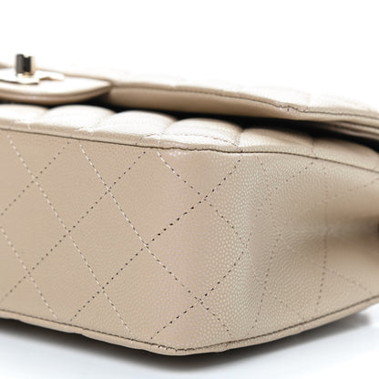 Chanel Iridescent Caviar Quilted Medium Double Flap Dark Beige 9 of 9