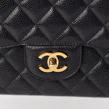 Chanel Caviar Quilted Jumbo Single Flap Black 10 of 11