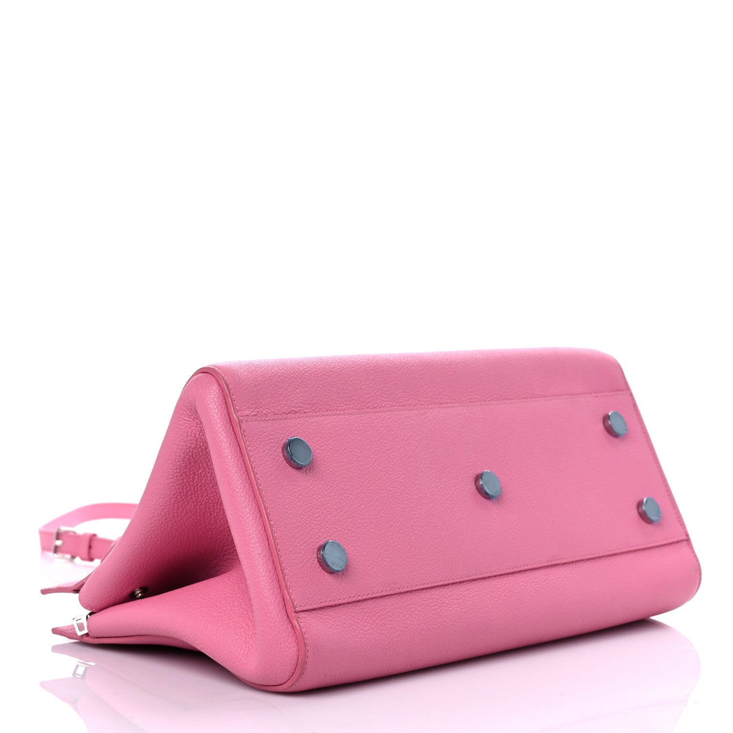 Saint Laurent Grained Calfskin Small Cabas Rive Gauche Rose Clair 3 of 18