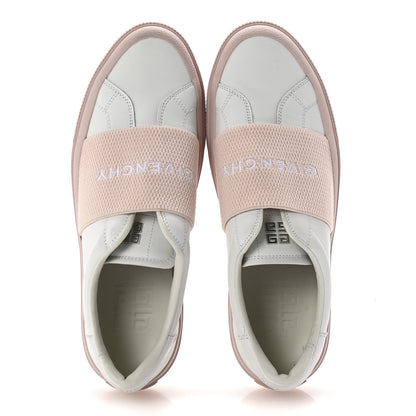 Givenchy Calfskin Band Logo Womens City Sport Sneakers 41 White Pink 2 of 10