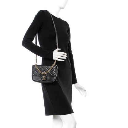 Chanel Caviar Quilted Small Studded Flap Black 2 of 7