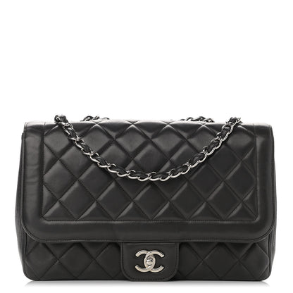 Chanel Lambskin Quilted Large Coco Rider Flap Black 1 of 11