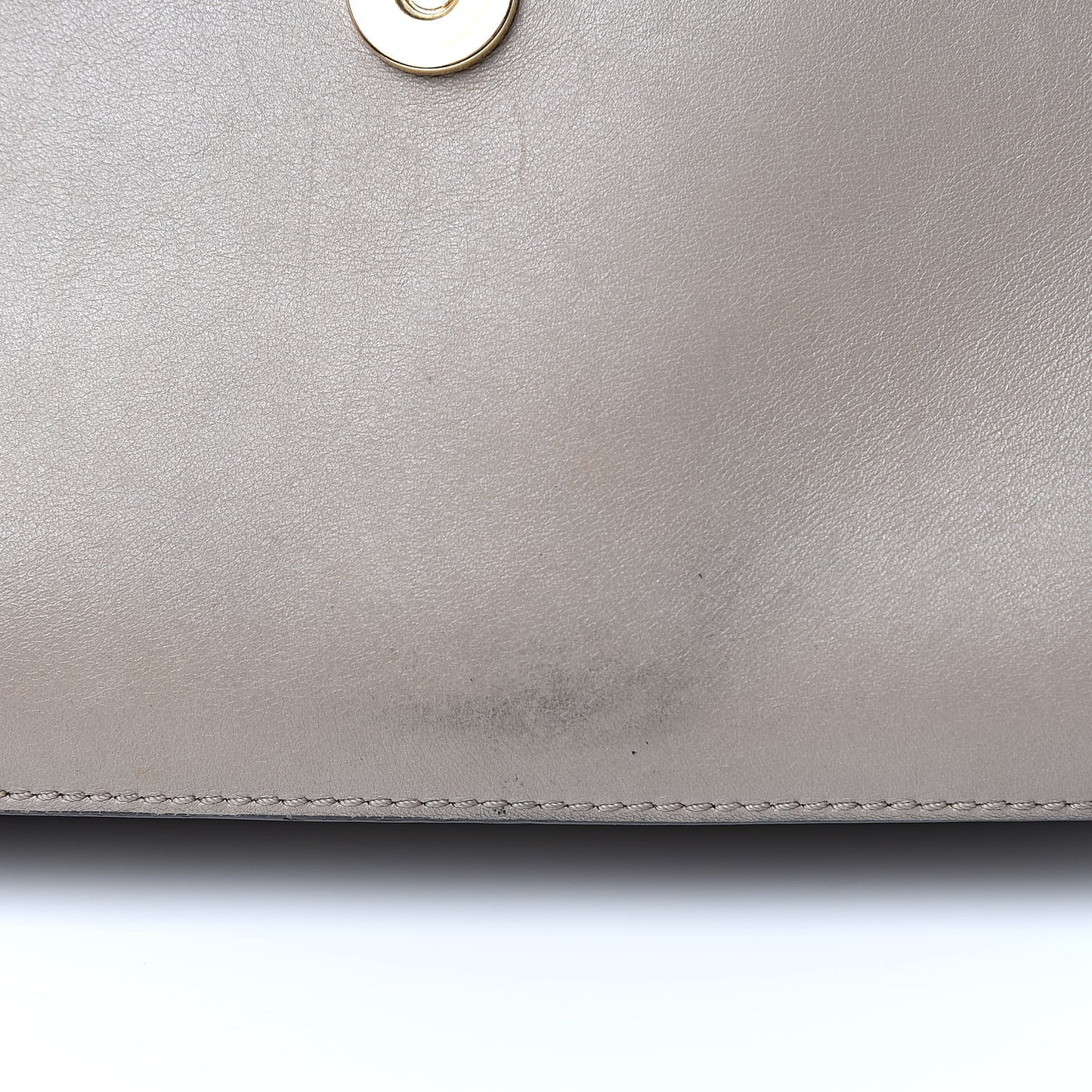 Suede Calfskin Small Faye Shoulder Bag Motty Grey