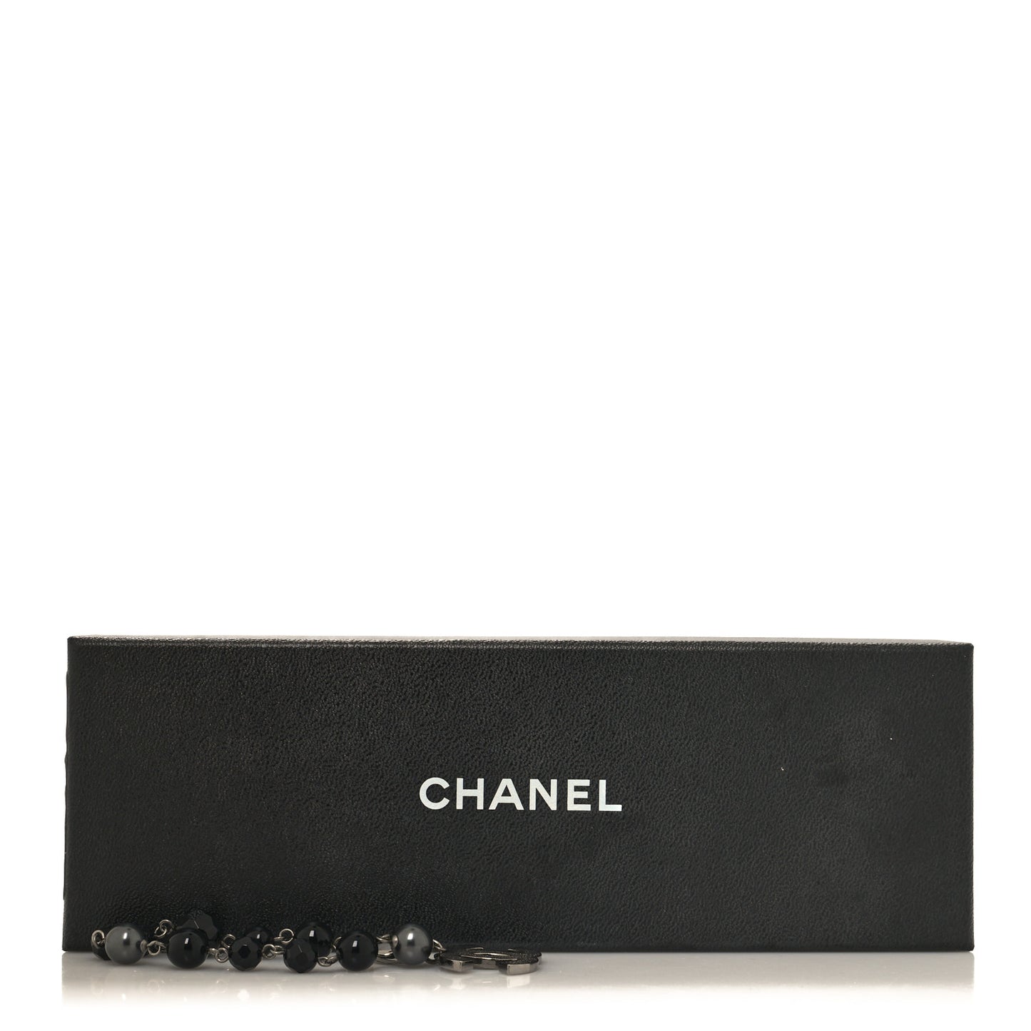 Ruthenium Bead CC Bracelet Black