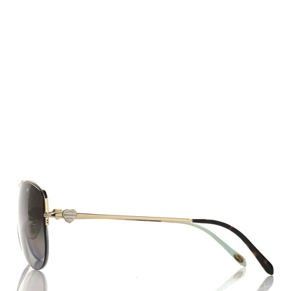 Tiffany Aviator Heart Sunglasses TF 3021 Gold 3 of 8