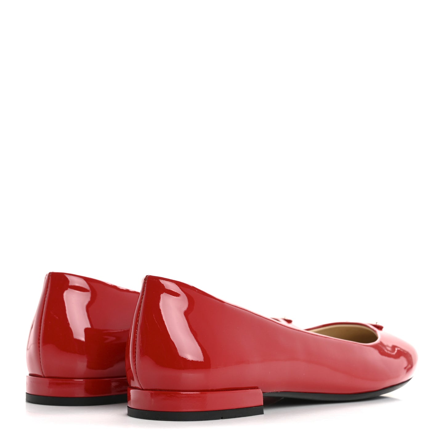Patent Triangle Ballerina Flats 36.5 Rosso