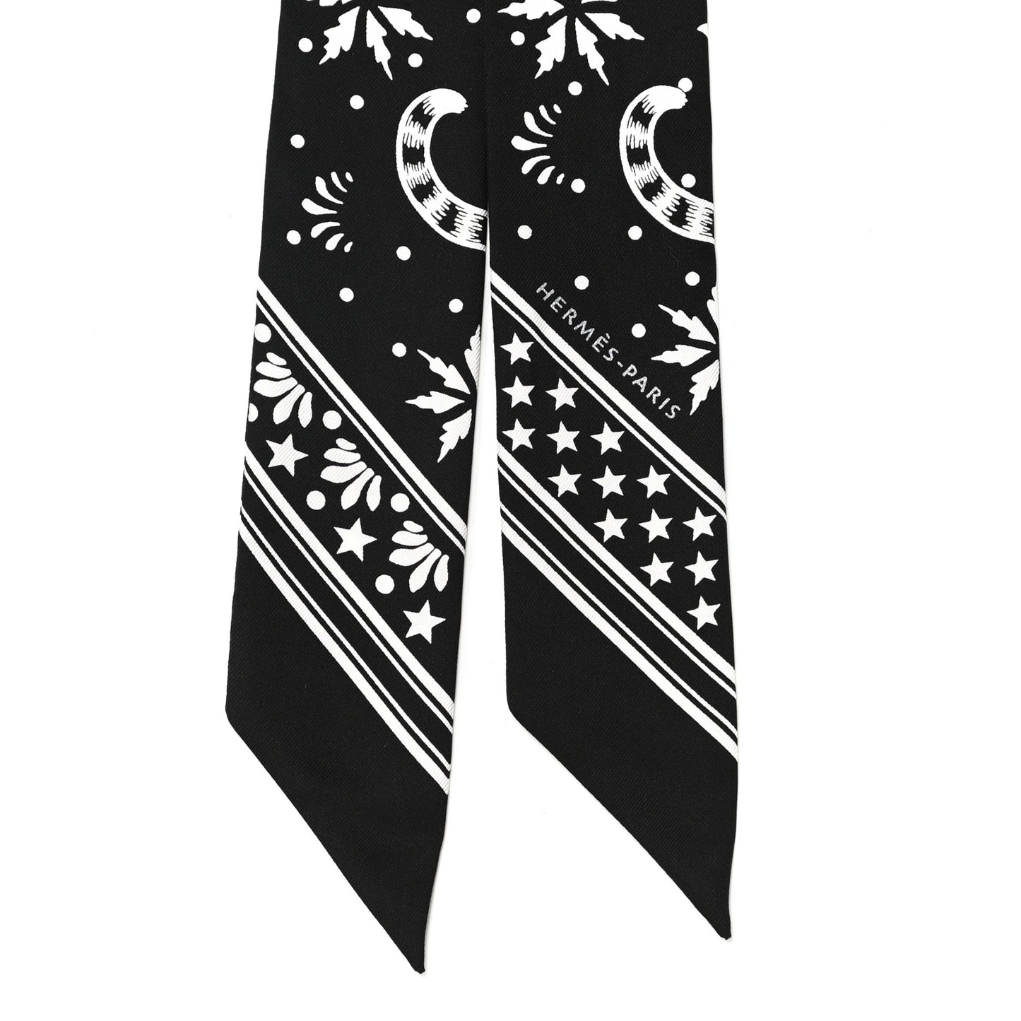 Silk Les Leopards Twilly Black White