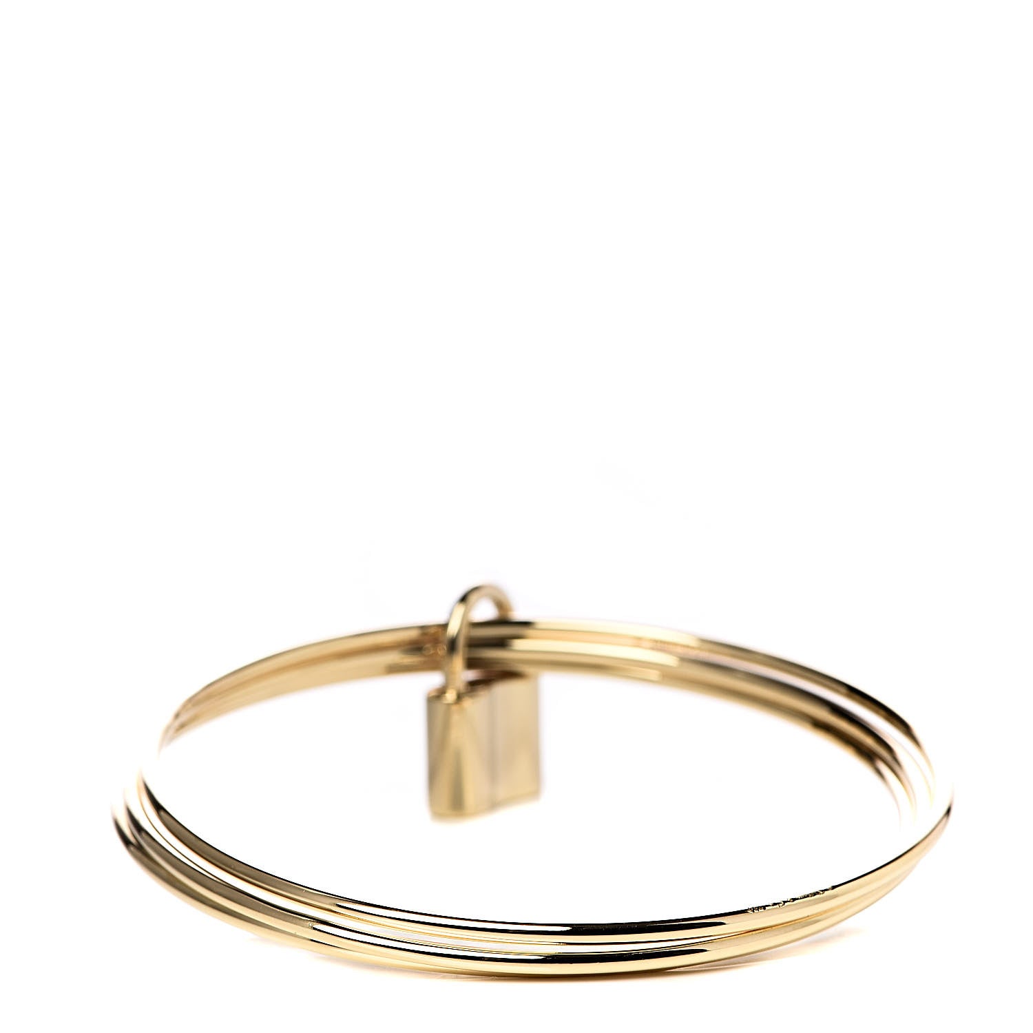 Tiffany 18K Yellow Gold 1837 Triple Bangle Lock Bracelet 3 of 6
