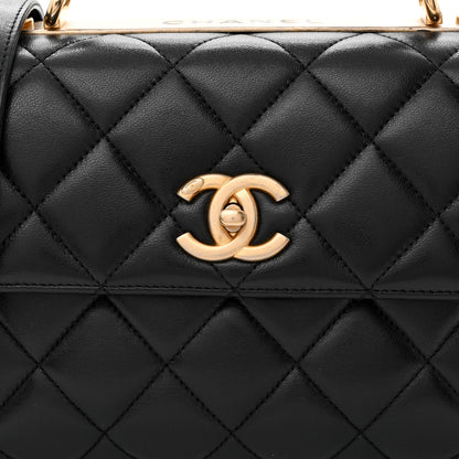 Chanel Lambskin Quilted Small Trendy CC Dual Handle Flap Bag Black 8 of 10