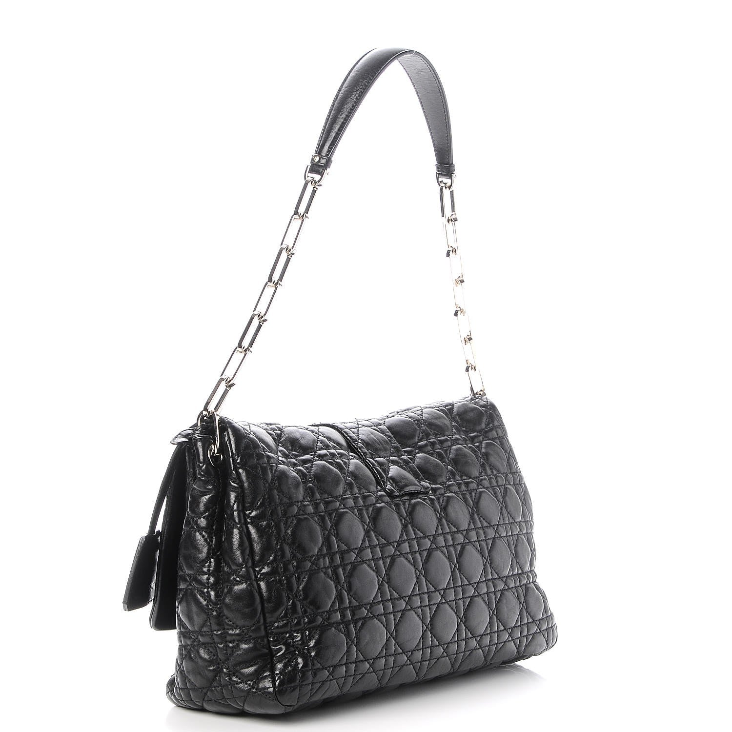 Christian Dior Lambskin Cannage Large New Lock Flap Black 3 of 7