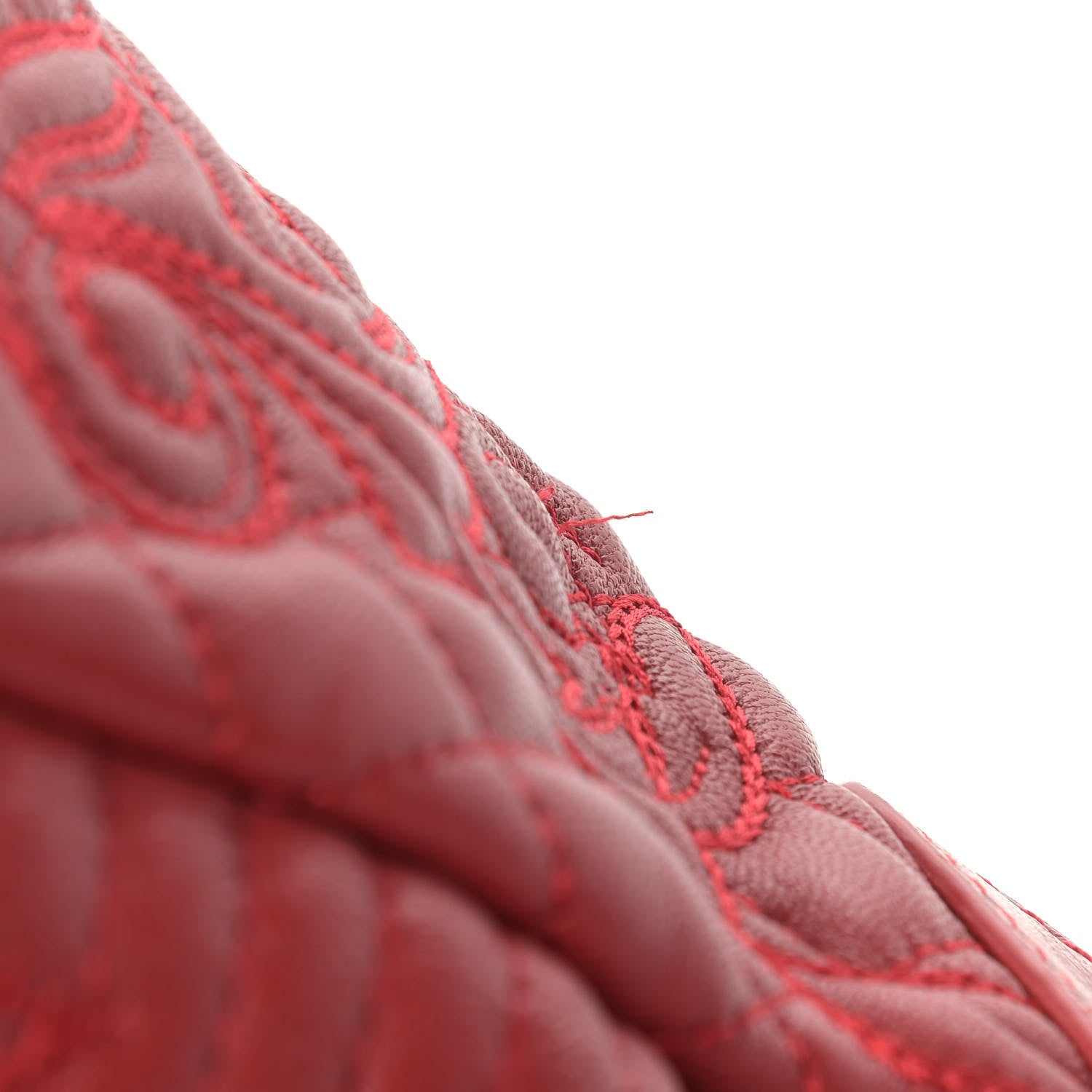 Versace Barocco Quilted Nappa Altea Vanitas Satchel Red 14 of 22