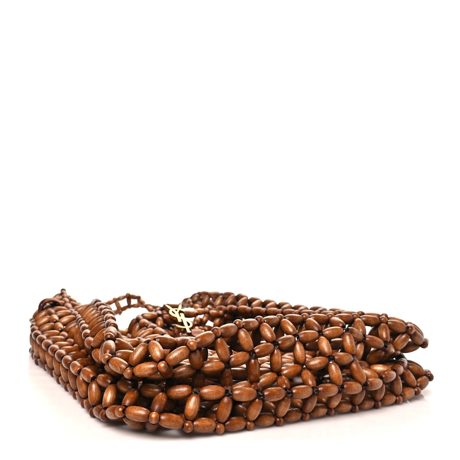 Saint Laurent Wood Bead Large Le 5 A 7 Soft Hobo Light Wood 5 of 10