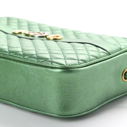 Gucci Laminated Nappa Trapuntata Small Zumi Shoulder Bag Jasmine Green 7 of 10
