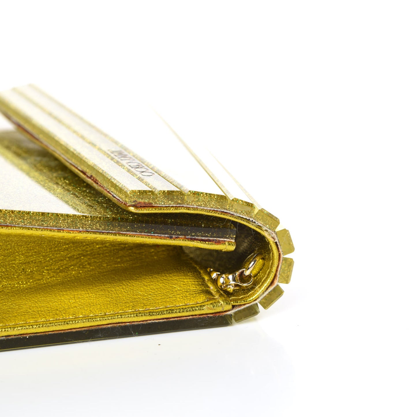 Acrylic Glitter Candy Clutch Citrine