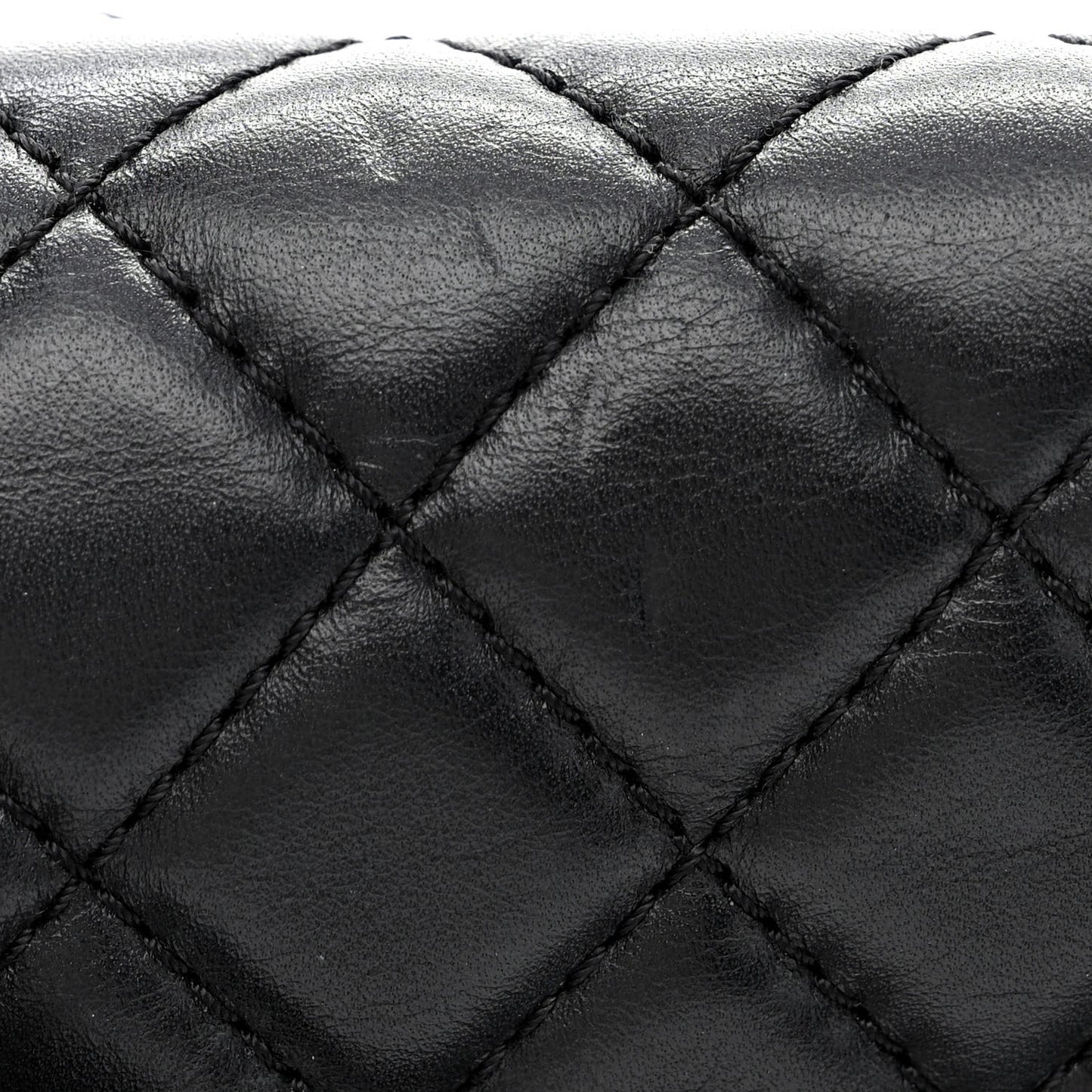 Calfskin Quilted In the Business Flap Bag Black