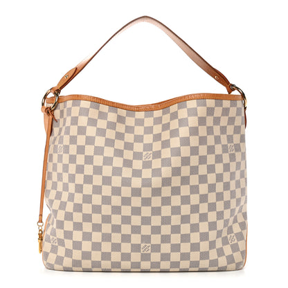 Louis Vuitton Damier Azur Delightful MM Rose Ballerine 1 of 14