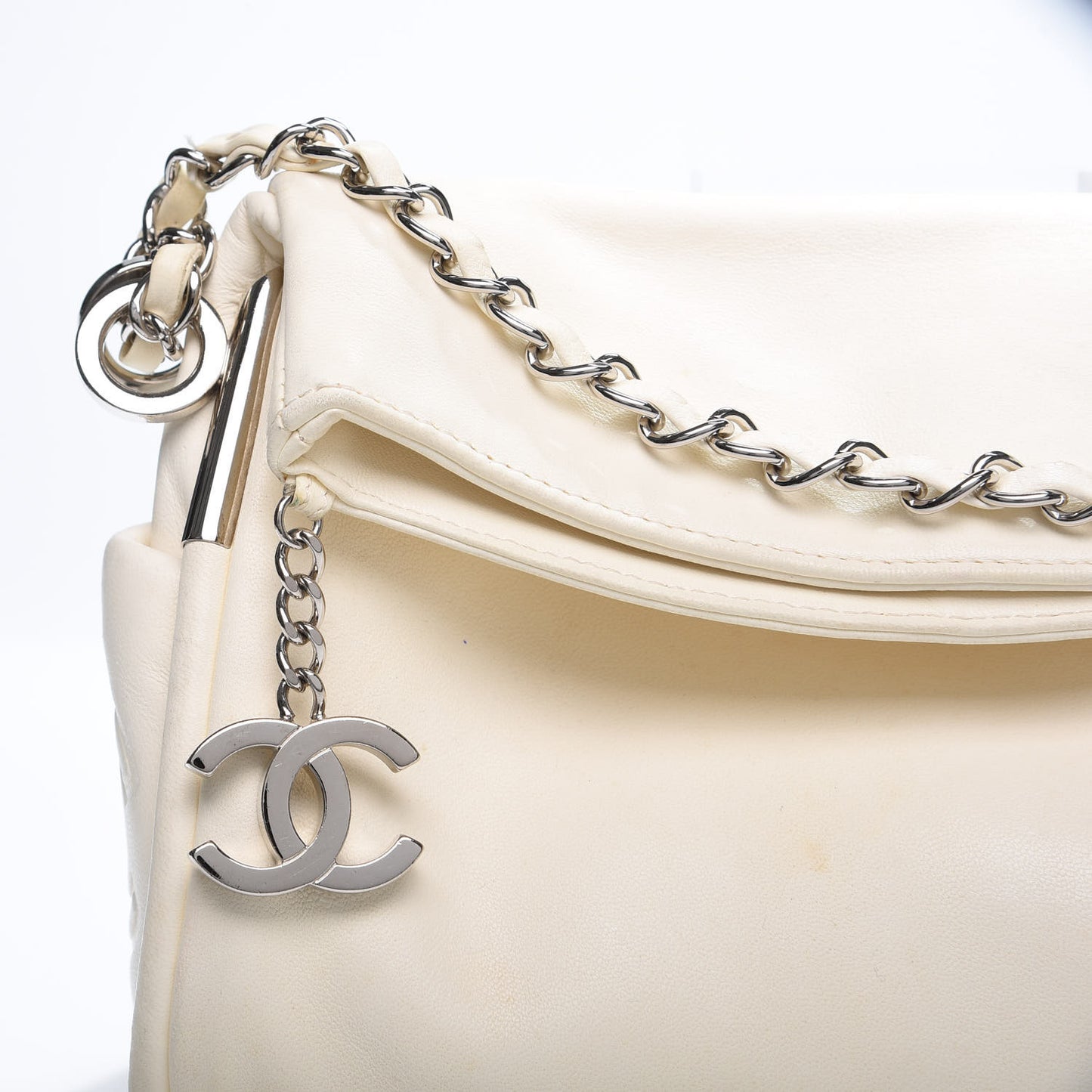 Lambskin Small Ultimate Soft Tote Ivory