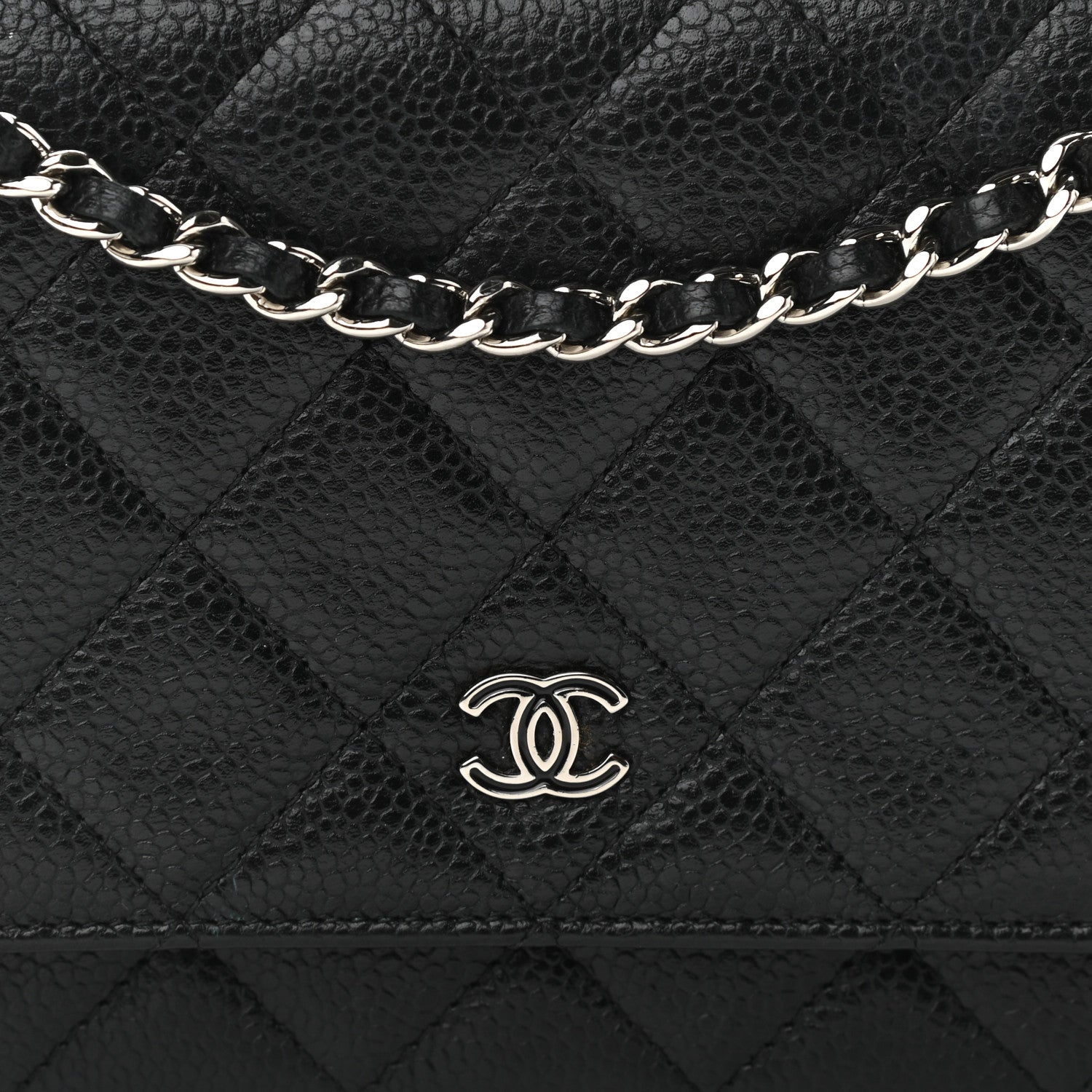 Chanel Caviar Quilted Wallet On Chain WOC Black 9 of 13