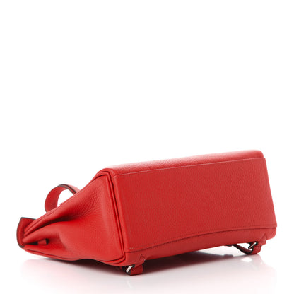 Hermes Taurillon Clemence Kelly Ado Backpack Rouge De Coeur 3 of 11