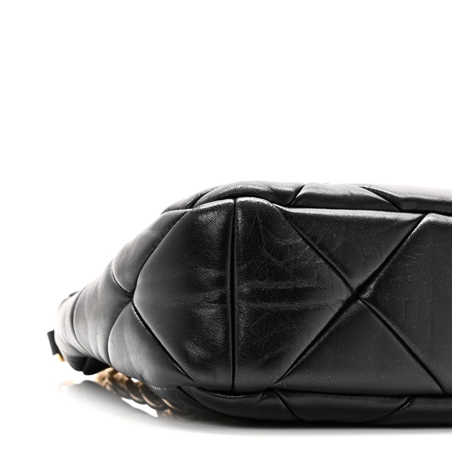 Nappa Re-Nylon Triangle Quilted Patchwork System Shoulder Bag Black