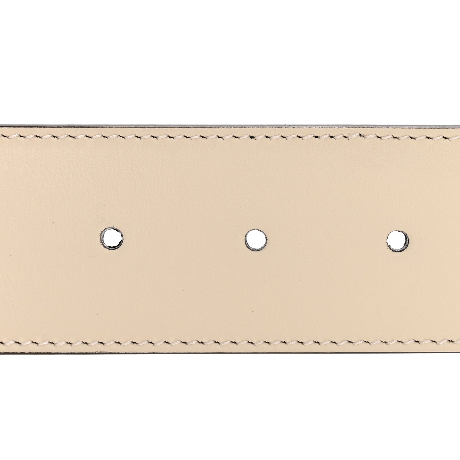 Gucci GG Supreme Monogram Matte Plutone Calfskin Double G 40mm Belt 80 32 Beige Ebony Mystic White 3 of 5